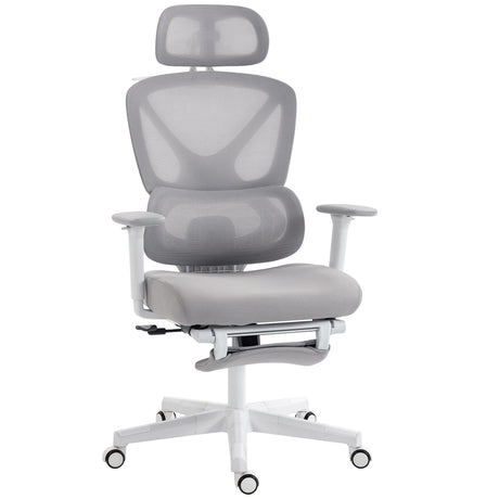 Mesh Fabric Home And Office Chair 71cm Wide With Rotatable Headrest - Velmora