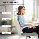 Mesh Fabric Home And Office Chair 73cm Wide With Foldable Backrest - Velmora