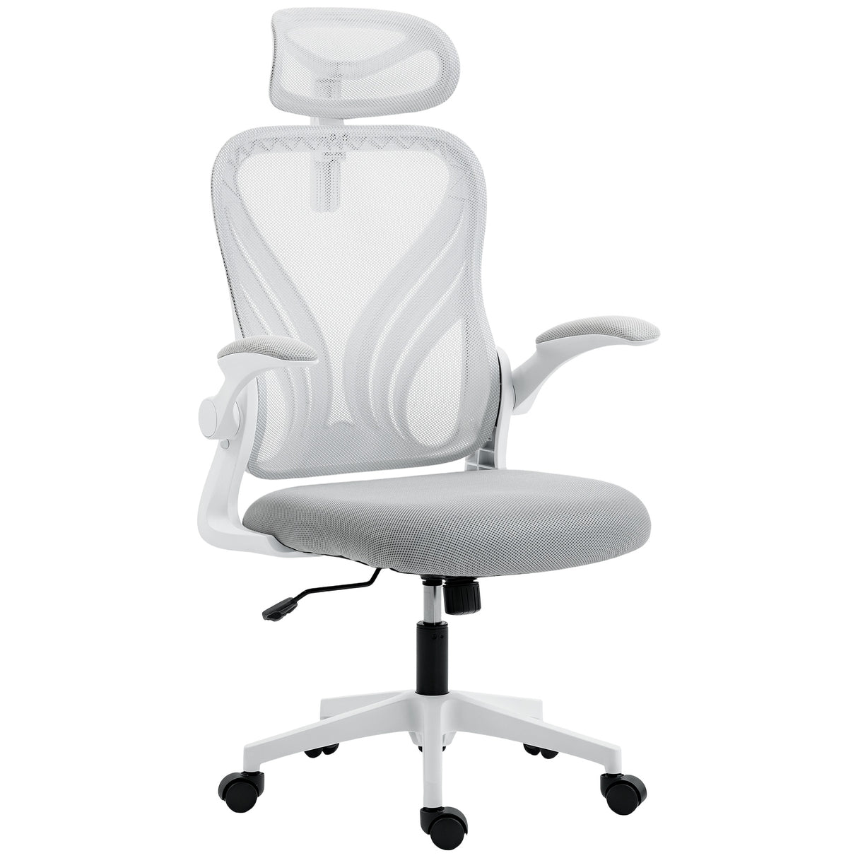 Mesh Fabric Home And Office Chair 73cm Wide With Foldable Backrest - Velmora