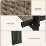 Mesh Fabric Stackable Garden Chairs in Set of 4 - Velmora