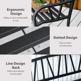 Metal 2 Seater Garden Bench Loveseat - Velmora