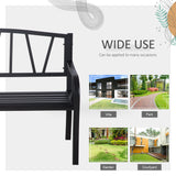 Metal 2 Seater Garden Bench Loveseat - Velmora
