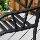 Metal 2 Seater Garden Bench Loveseat - Velmora