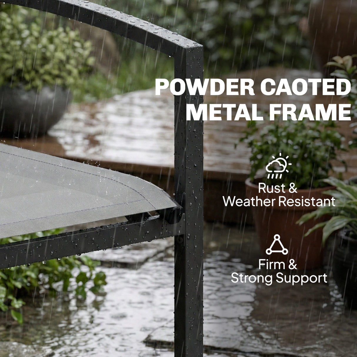 Metal 2 Seater Garden Bench - Velmora