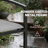 Metal 2 Seater Garden Bench - Velmora