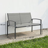 Metal 2 Seater Garden Bench - Velmora