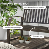 Metal 2 Seater Simple Garden Bench - Velmora