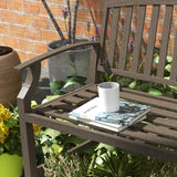 Metal 2 Seater Simple Garden Bench - Velmora