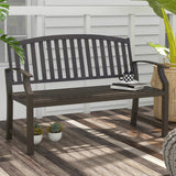Metal 2 Seater Simple Garden Bench - Velmora