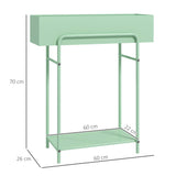 Metal 2 Tier Plant Stand 60cm Wide - Velmora