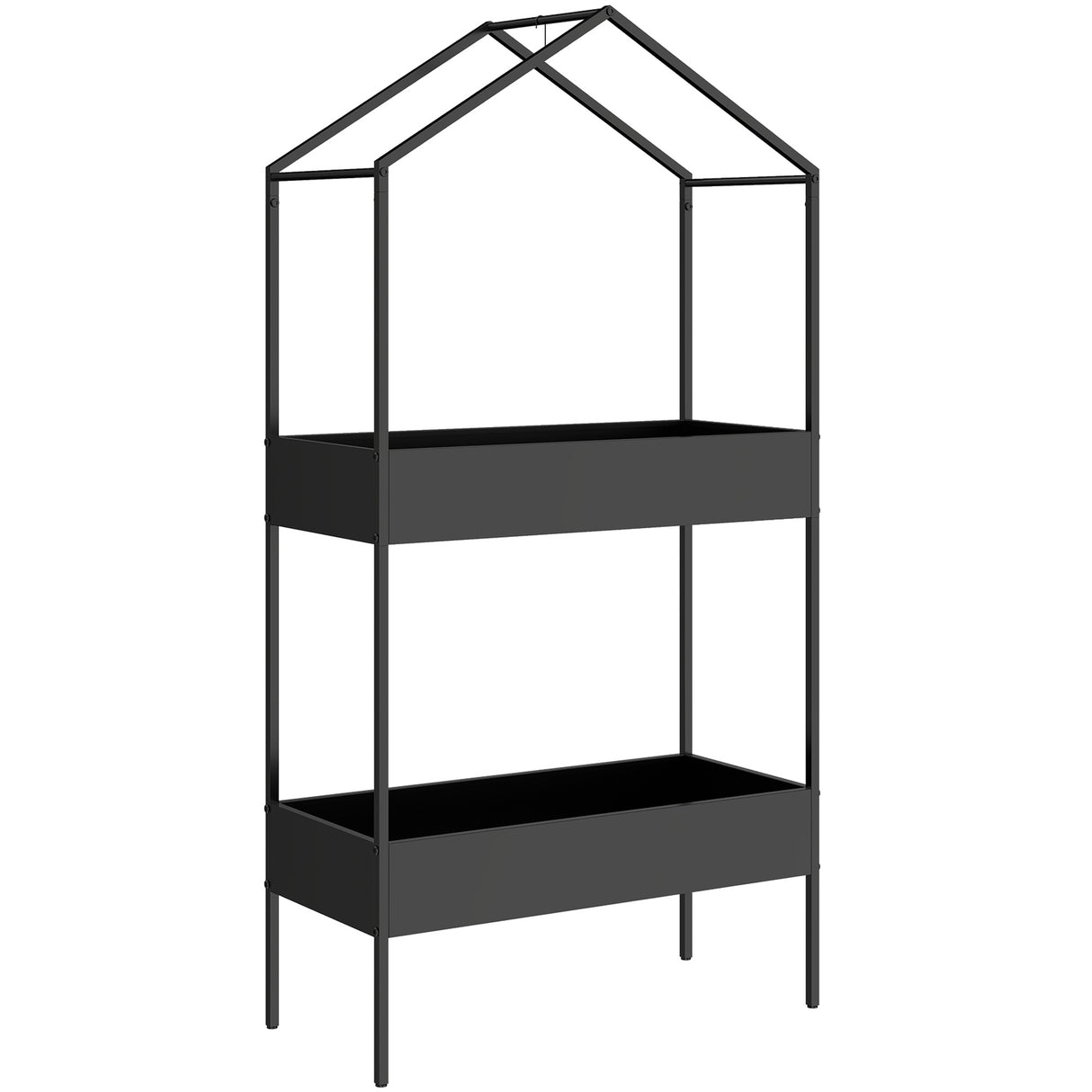 Metal 2 Tier Plant Stand 75cm Wide - Velmora
