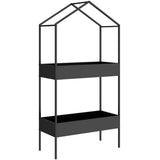 Metal 2 Tier Plant Stand 75cm Wide - Velmora