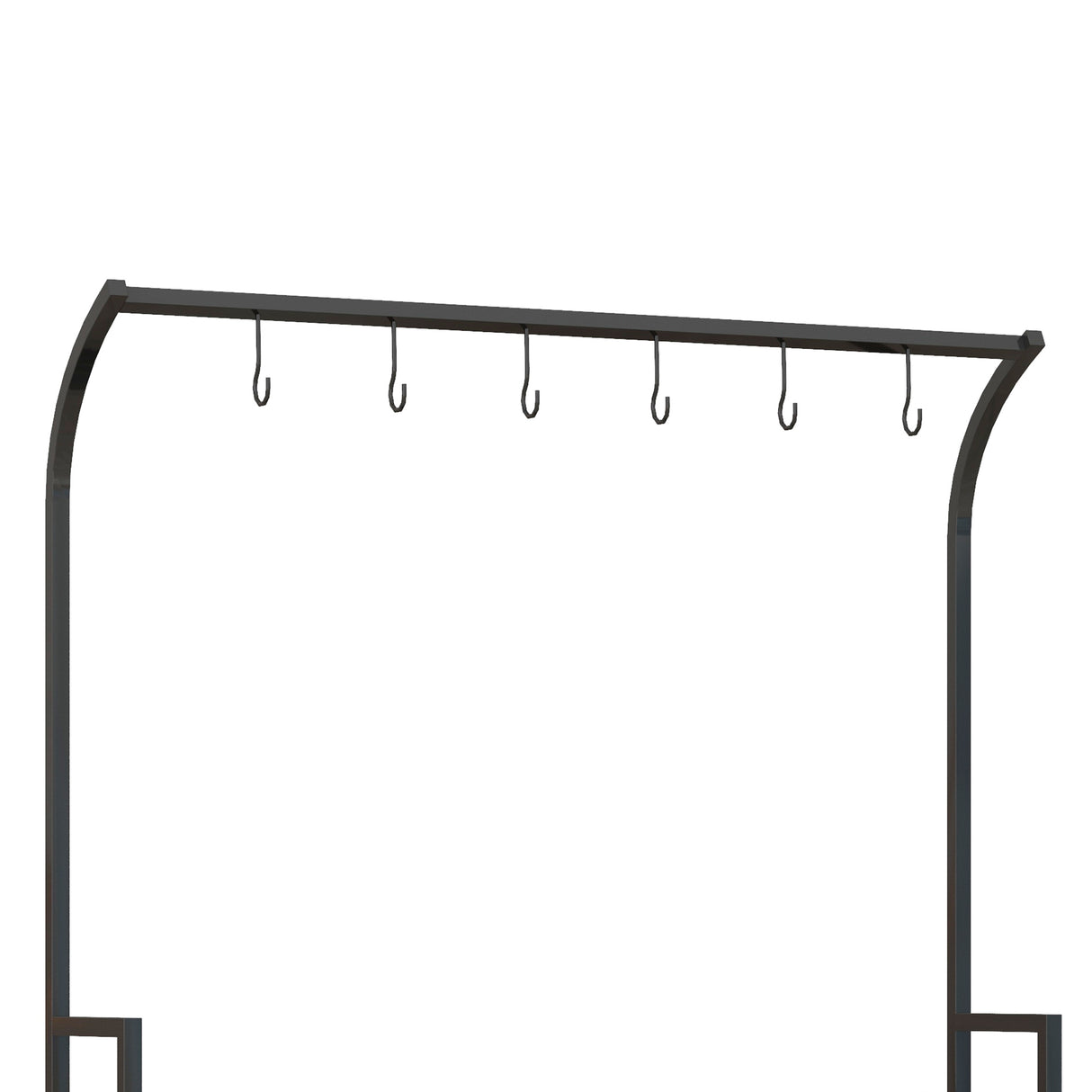 Metal 3 Tier Plant Stand 110cm Wide With Hanging Hooks - Velmora