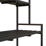 Metal 3 Tier Plant Stand 110cm Wide With Hanging Hooks - Velmora