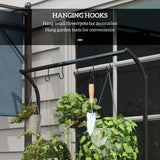 Metal 3 Tier Plant Stand 110cm Wide With Hanging Hooks - Velmora