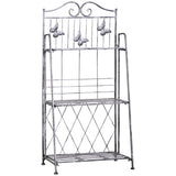 Metal 3 Tier Plant Stand 44cm Wide - Velmora