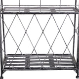Metal 3 Tier Plant Stand 44cm Wide - Velmora