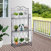 Metal 3 Tier Plant Stand 44cm Wide - Velmora