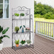 Metal 3 Tier Plant Stand 44cm Wide - Velmora