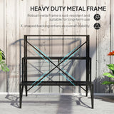 Metal 3 Tier Plant Stand 60cm Wide - Velmora