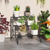 Metal 3 Tier Plant Stand 60cm Wide - Velmora