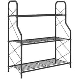 Metal 3 Tier Plant Stand 69cm Wide - Velmora