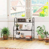 Metal 3 Tier Plant Stand 69cm Wide - Velmora