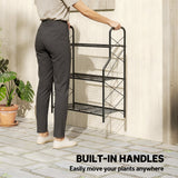 Metal 3 Tier Plant Stand 69cm Wide - Velmora