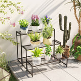 Metal 3 Tier Plant Stand 75cm Wide - Velmora