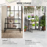 Metal 3 Tier Plant Stand 75cm Wide - Velmora