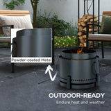 Metal 37cm Portable Wood Burning Smokeless Fire Pit With Ash Catcher - Velmora