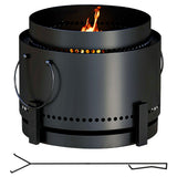 Metal 37cm Portable Wood Burning Smokeless Fire Pit With Ash Catcher - Velmora