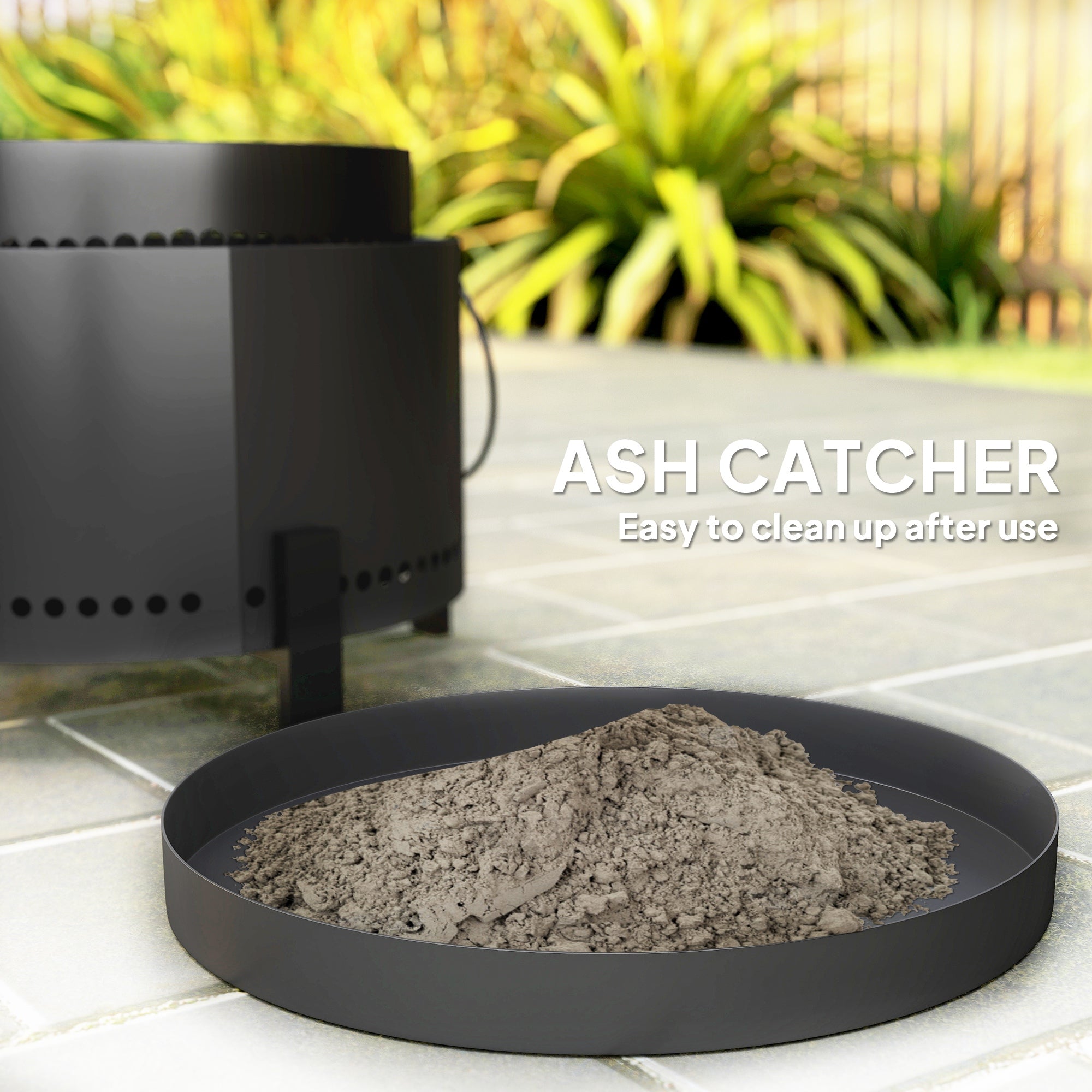 Metal 37cm Portable Wood Burning Smokeless Fire Pit With Ash Catcher - Velmora