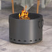 Metal 38cm Portable Wood Burning Smokeless Fire Pit With Spark Screen And Poker - Velmora