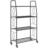 Metal 4 Tier Plant Stand 67cm Wide With- Velmora