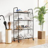 Metal 4 Tier Plant Stand 67cm Wide With- Velmora