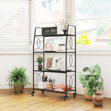 Metal 4 Tier Plant Stand 67cm Wide With- Velmora