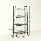 Metal 4 Tier Plant Stand 67cm Wide With- Velmora