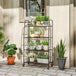 Metal 4 Tier Plant Stand 67cm Wide With- Velmora