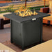Metal 40,000 BTU Propane Gas Smokeless Square Fire Pit Table With Burner - Velmora