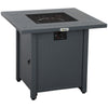 Metal 40,000 BTU Propane Gas Smokeless Square Fire Pit Table With Burner - Velmora