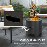 Metal Wood Burning Round Smokeless Fire Pit - Velmora
