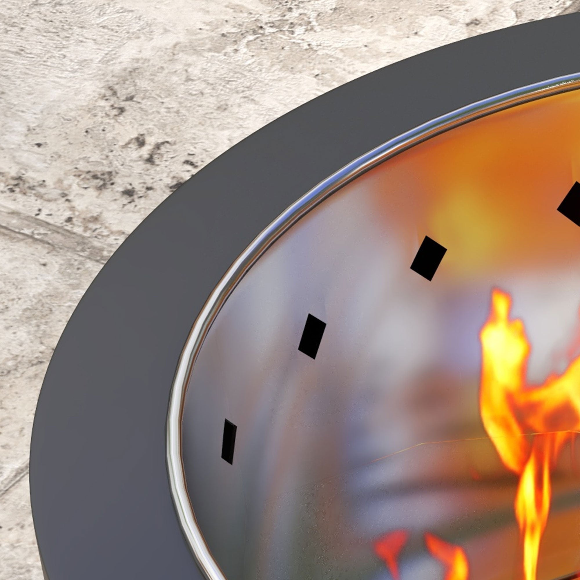 Metal Wood Burning Round Smokeless Fire Pit - Velmora