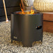Metal 45cm Portable Wood Burning Smokeless Round Garden Fire Pit With Poker - Velmora