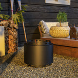 Metal 48.5cm Portable Wood Burning Smokeless Fire Pit With Poker - Velmora