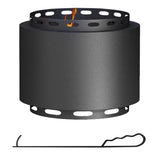 Metal 48.5cm Portable Wood Burning Smokeless Fire Pit With Poker - Velmora