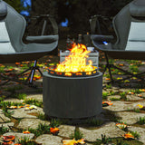 Metal 48.5cm Portable Wood Burning Smokeless Fire Pit With Poker - Velmora