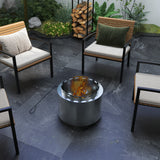 Metal 48.5cm Portable Wood Burning Smokeless Fire Pit With Poker - Velmora