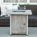 Metal 50,000 BTU Gas Fire Pit Table 71cm With Cover and Glass Screen - Velmora