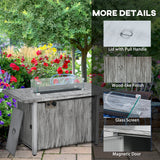 Metal 50,000 BTU Gas Fire Pit Table With Cover and Glass Screen - Velmora